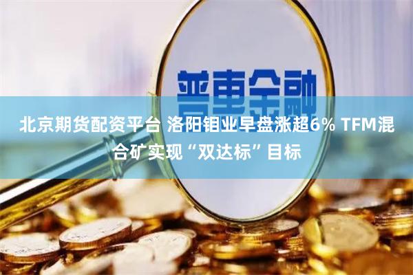 北京期货配资平台 洛阳钼业早盘涨超6% TFM混合矿实现“双达标”目标