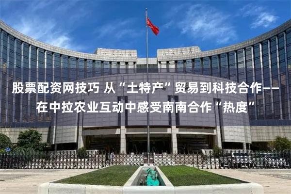 股票配资网技巧 从“土特产”贸易到科技合作——在中拉农业互动中感受南南合作“热度”