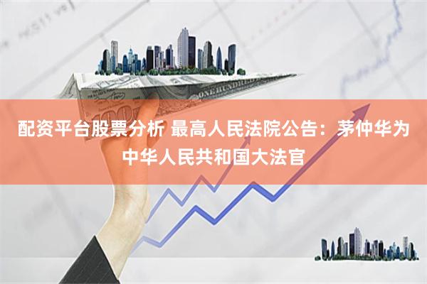 配资平台股票分析 最高人民法院公告：茅仲华为中华人民共和国大法官